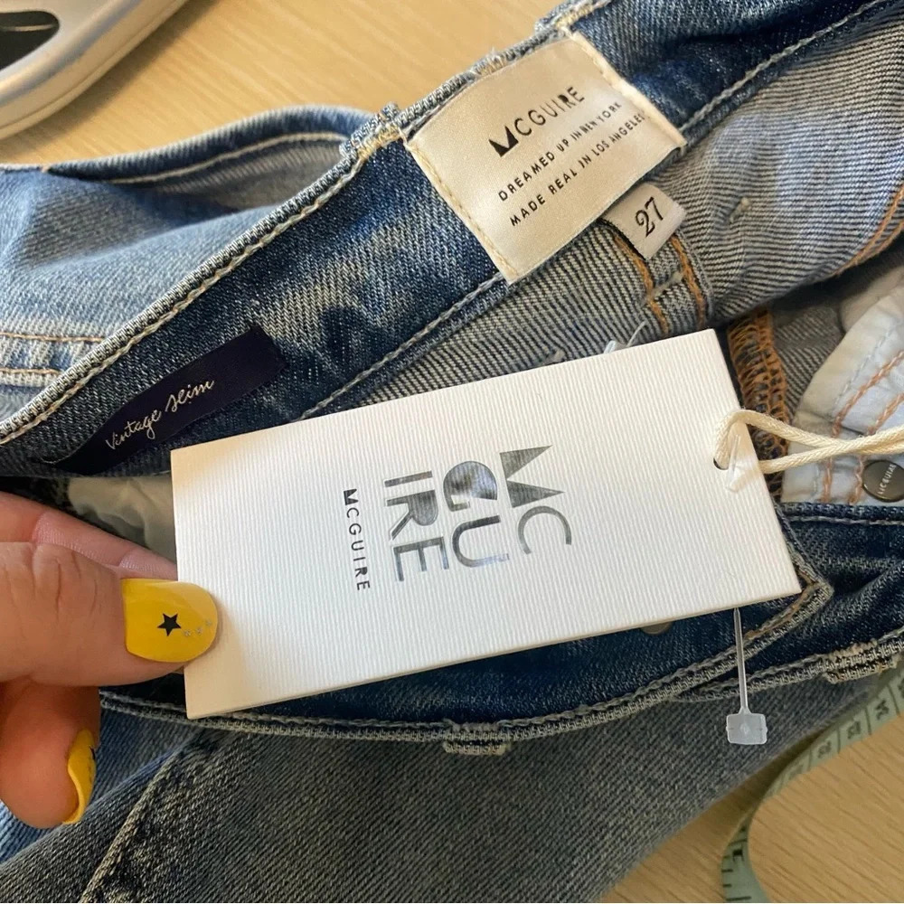✨NWT McGuire Rhinestone Gem Embellished Pocket Vintage Slim Jeans Size 27 - Picture 4 of 10